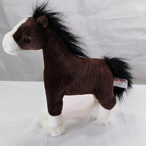 GUND‎ Dale Plush Clydesdale Brown Horse Stuffed Animal Equestrian 10"